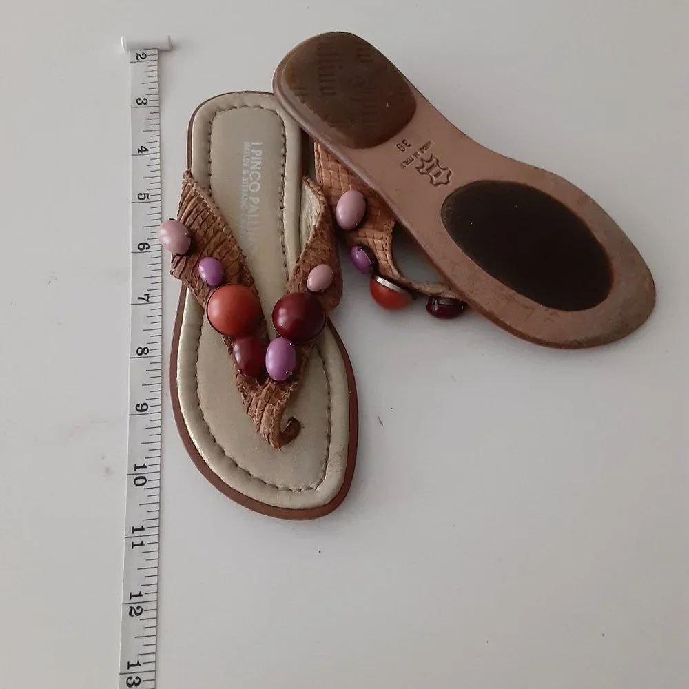I Pinco Pallino little girls cabachon sandals made in ITALY size  30